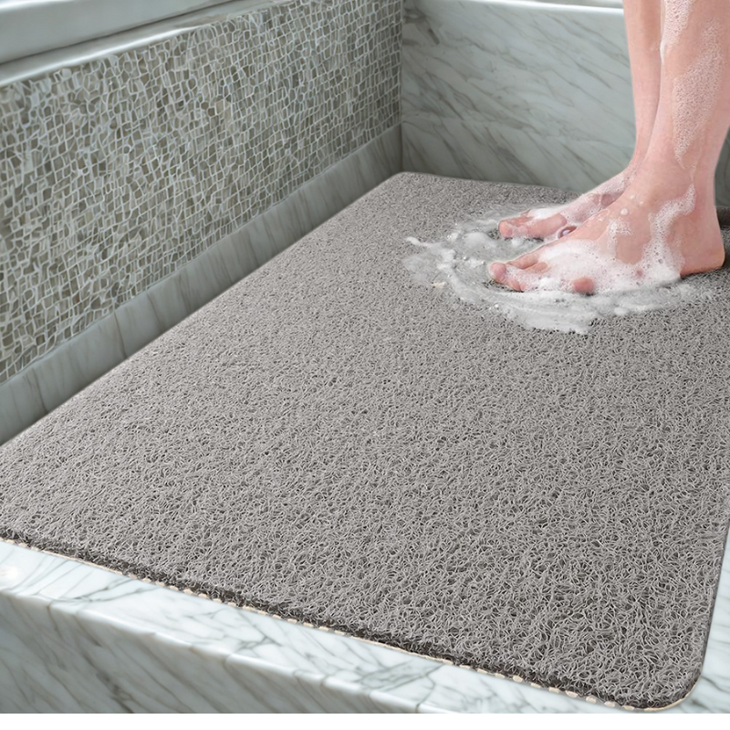 Non-Slip Shower Mat and Bath Mat with Drainage Holes and Anti-Slip Bottom