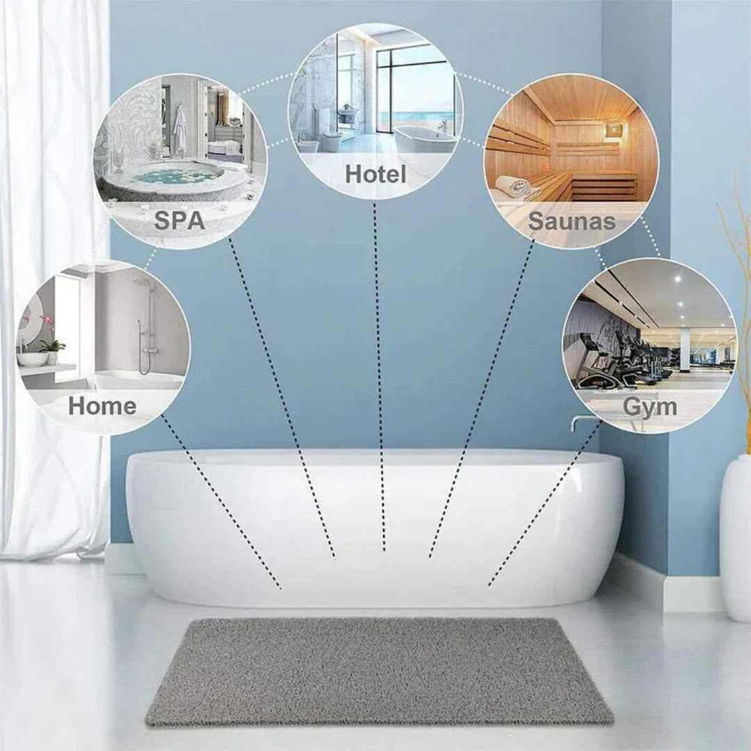 Non-Slip Shower Mat with Drainage Holes and Anti-Slip Bottom