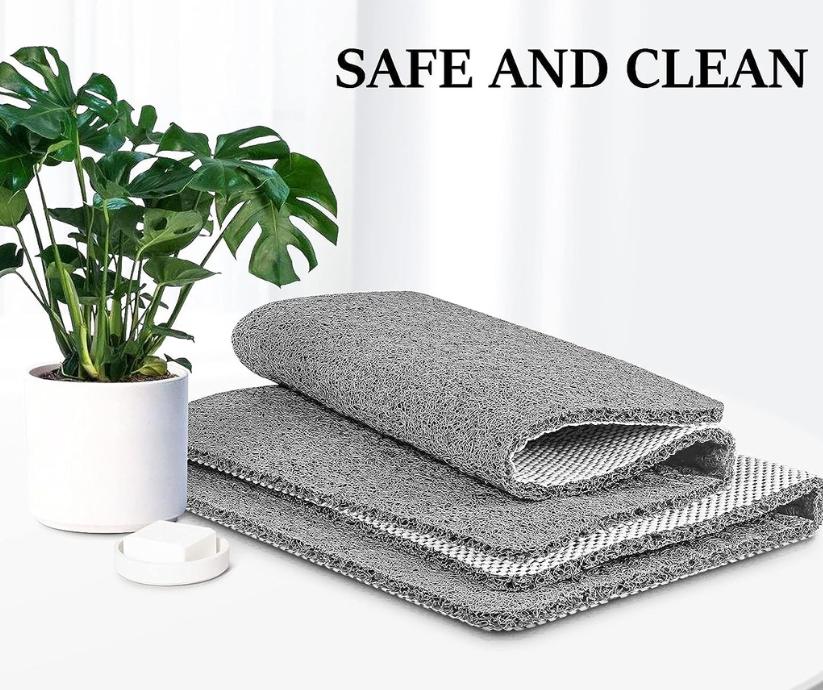 Non-Slip Shower Mat with Drainage Holes for Wet Surfaces