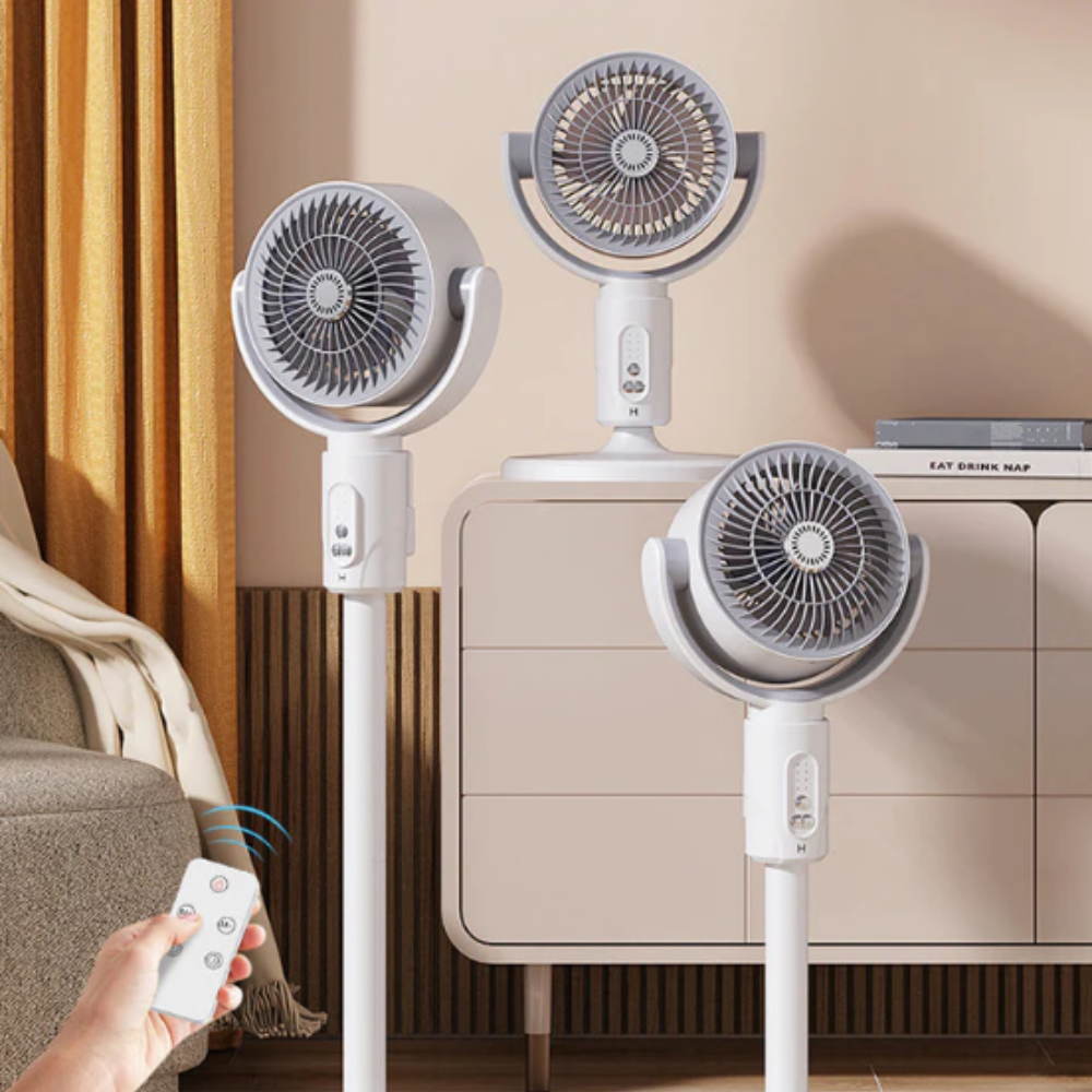 Oscillating Fan with Remote Control, 5 Speed Settings and Adjustable Height