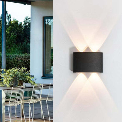 Outdoor Indoor LED Wall Lamp Modern Up Down Light with Multi-LED Beam Effect
