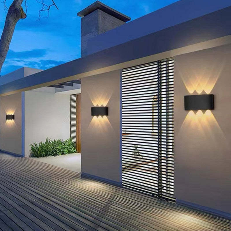 Outdoor Indoor LED Wall Lamp Modern Up Down Light with Multi-LED Beam Effect
