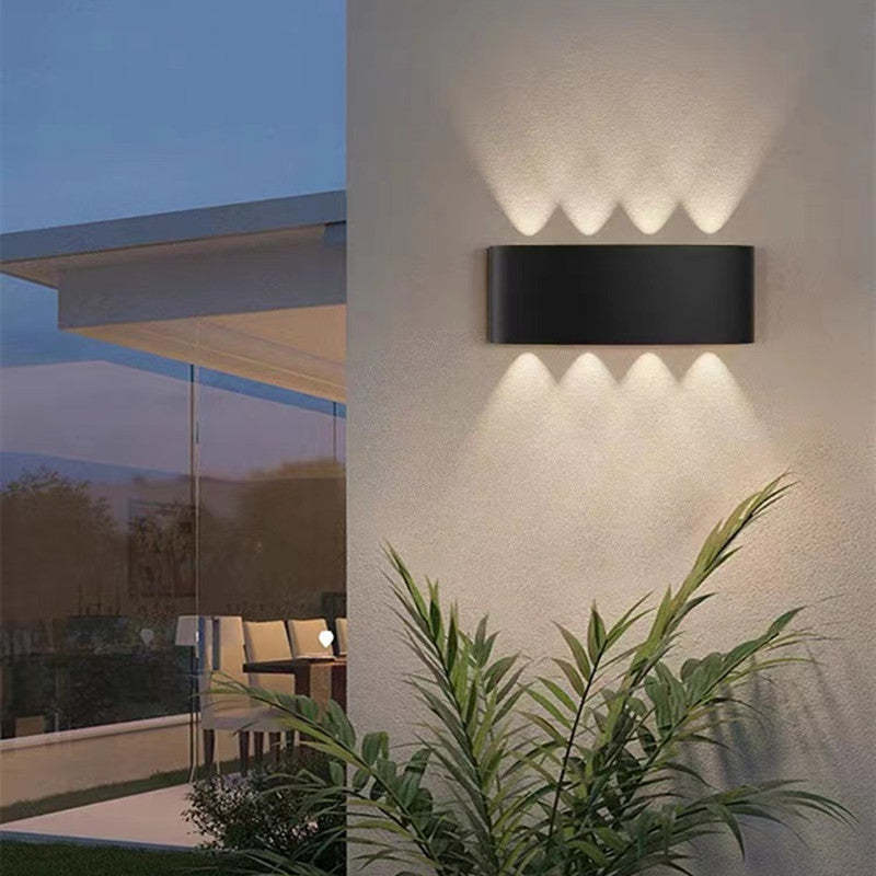 Outdoor Indoor LED Wall Lamp Modern Up Down Light with Multi-LED Beam Effect