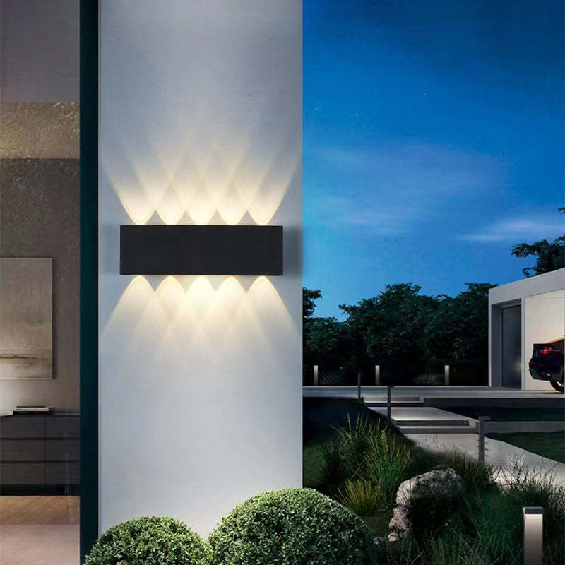 Outdoor Indoor LED Wall Lamp Modern Up Down Light with Multi-LED Beam Effect