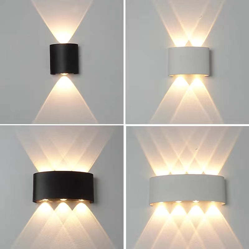 Outdoor Indoor LED Wall Lamp Modern Up Down Light with Multi-LED Beam Effect