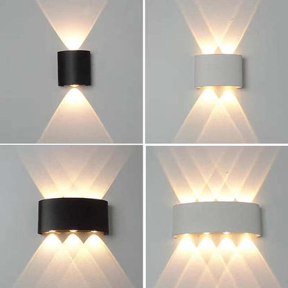 Outdoor Indoor LED Wall Lamp Modern Up Down Light with Multi-LED Beam Effect