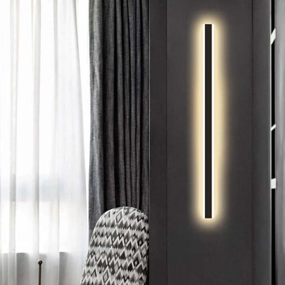 Outdoor LED Wall Lamp Minimalist Linear Strip Light with Motion Sensor Option