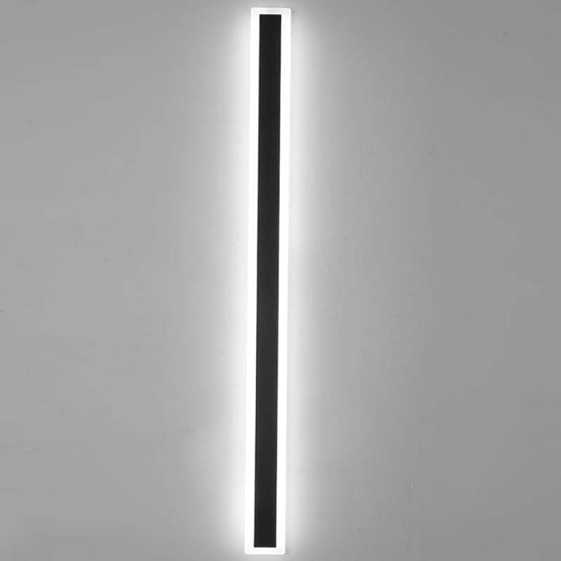 Outdoor LED Wall Lamp Minimalist Linear Strip Light with Motion Sensor Option