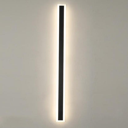 Outdoor LED Wall Lamp Minimalist Linear Strip Light with Motion Sensor Option