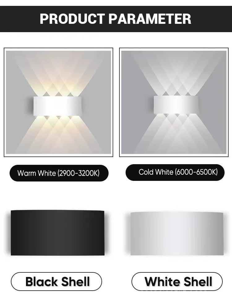 Outdoor LED Wall Lamp Modern Up Down Light Effect for Indoor and Outdoor Use