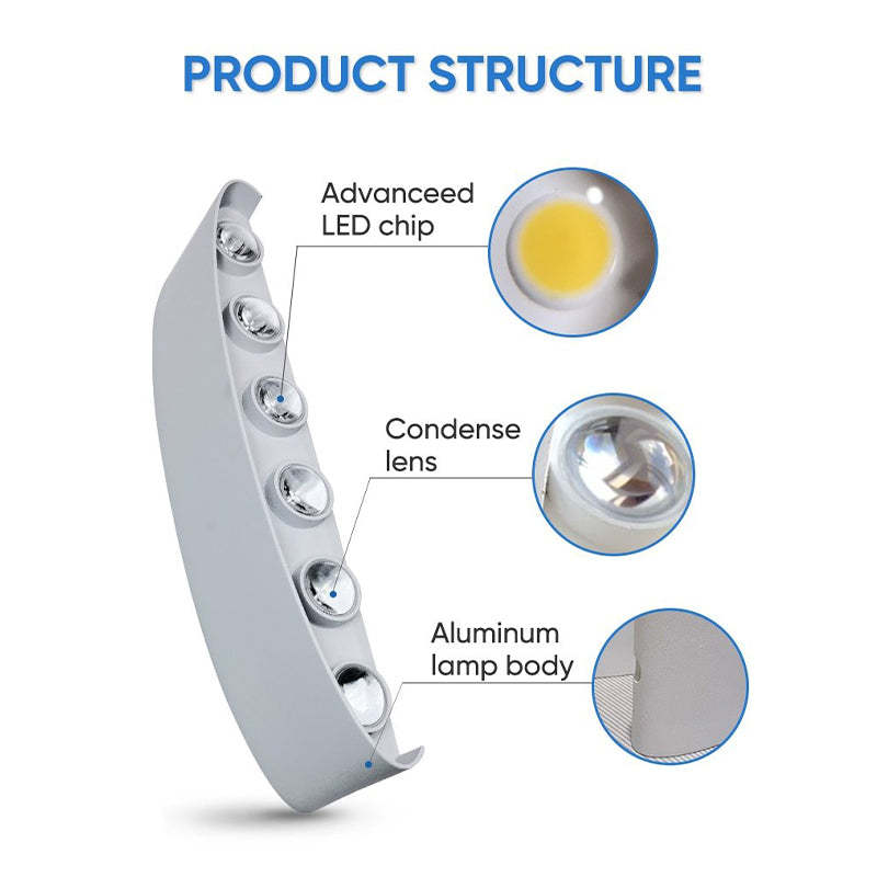 Outdoor LED Wall Lamp Modern Up Down Light Effect for Indoor and Outdoor Use