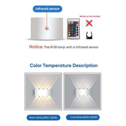 Outdoor LED Wall Lamp Modern Up Down Light Effect for Indoor and Outdoor Use