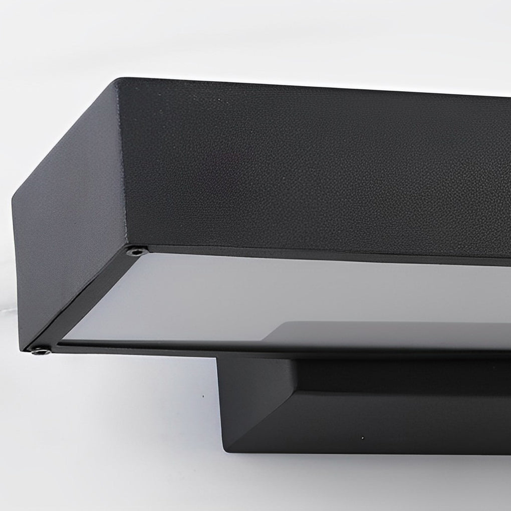 Outdoor LED Wall Lamp Modern with Motion Sensor and Rectangular Bar Design