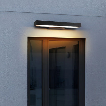 Outdoor LED Wall Lamp Modern with Motion Sensor and Rectangular Bar Design