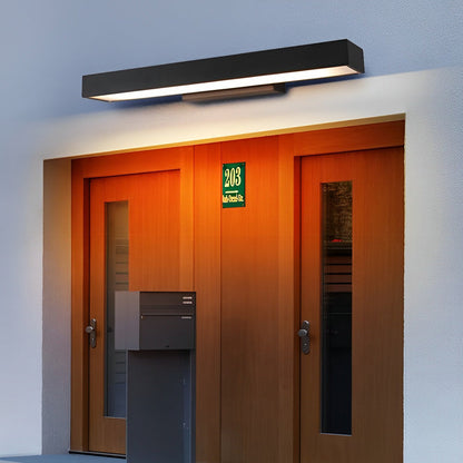 Outdoor LED Wall Lamp Modern with Motion Sensor and Rectangular Bar Design