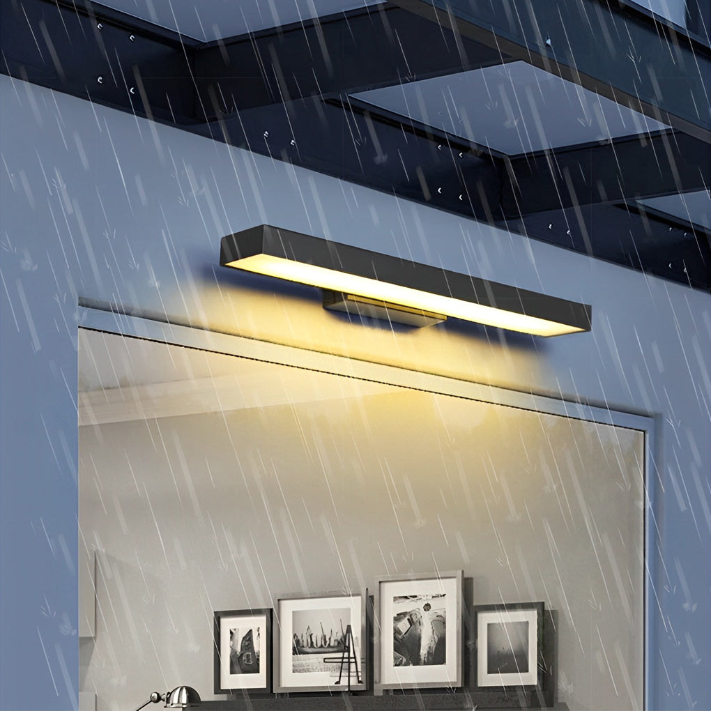 Outdoor LED Wall Lamp Modern with Motion Sensor and Rectangular Bar Design