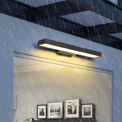 Outdoor LED Wall Lamp Modern with Motion Sensor and Rectangular Bar Design
