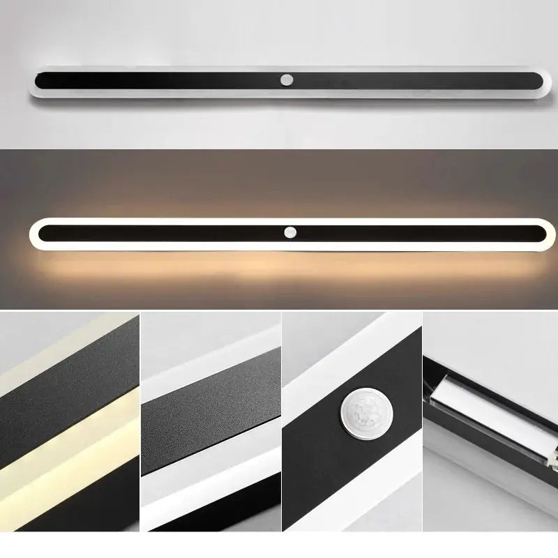 Outdoor LED Wall Light Modern with Motion Sensor and Linear Design