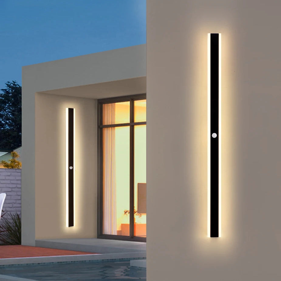 Outdoor LED Wall Light Modern with Motion Sensor and Linear Design