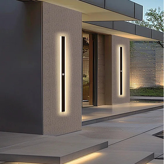 Outdoor LED Wall Light Modern with Motion Sensor and Linear Design
