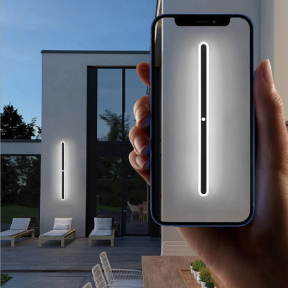 Outdoor LED Wall Light Modern with Motion Sensor and Linear Design