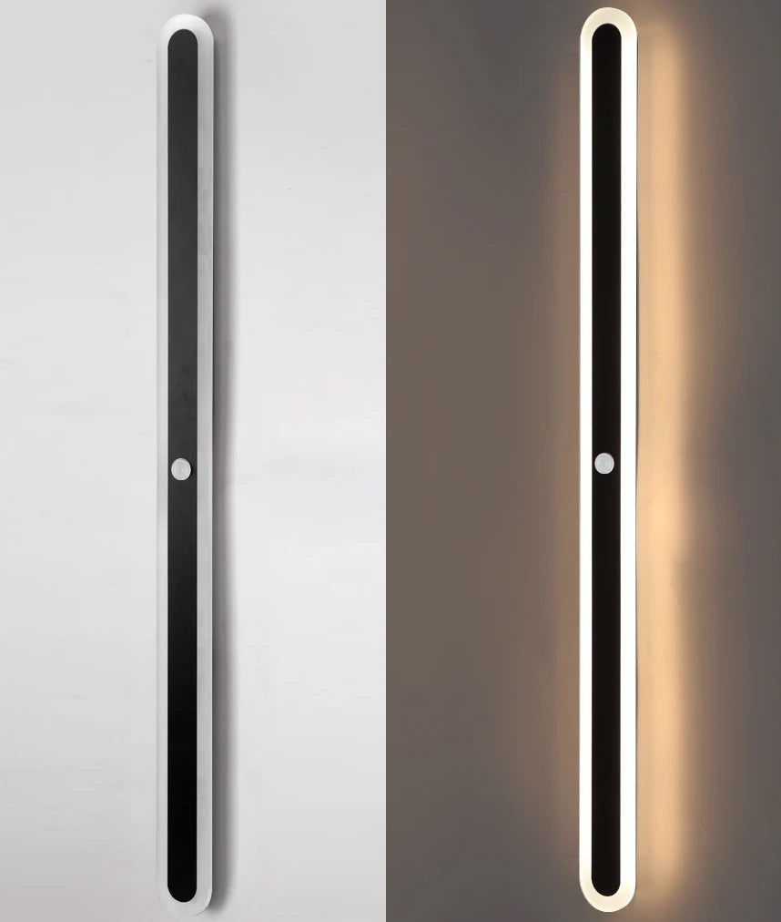 Outdoor LED Wall Light Modern with Motion Sensor and Linear Design