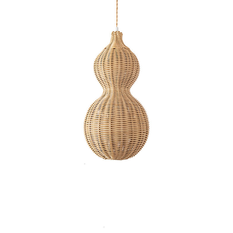 Outdoor Pendant Lamp Bohemian Woven Gourd Shape with IP65 Rating