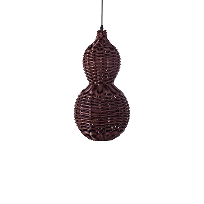Outdoor Pendant Lamp Bohemian Woven Gourd Shape with IP65 Rating