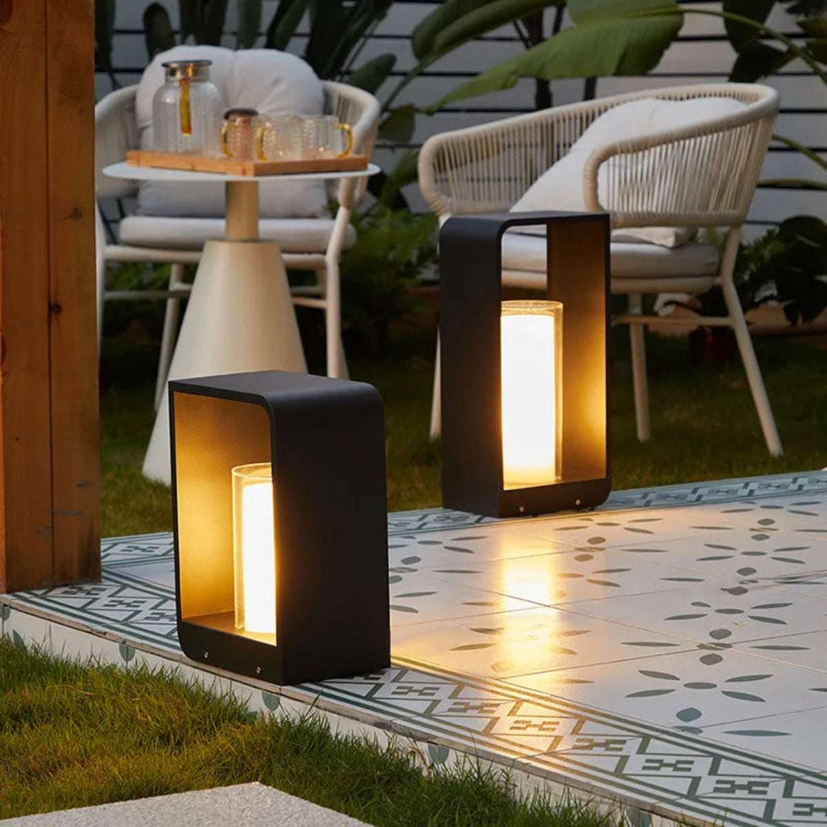 Outdoor Solar LED Bollard Lamp Modern Minimalist Garden Path Light