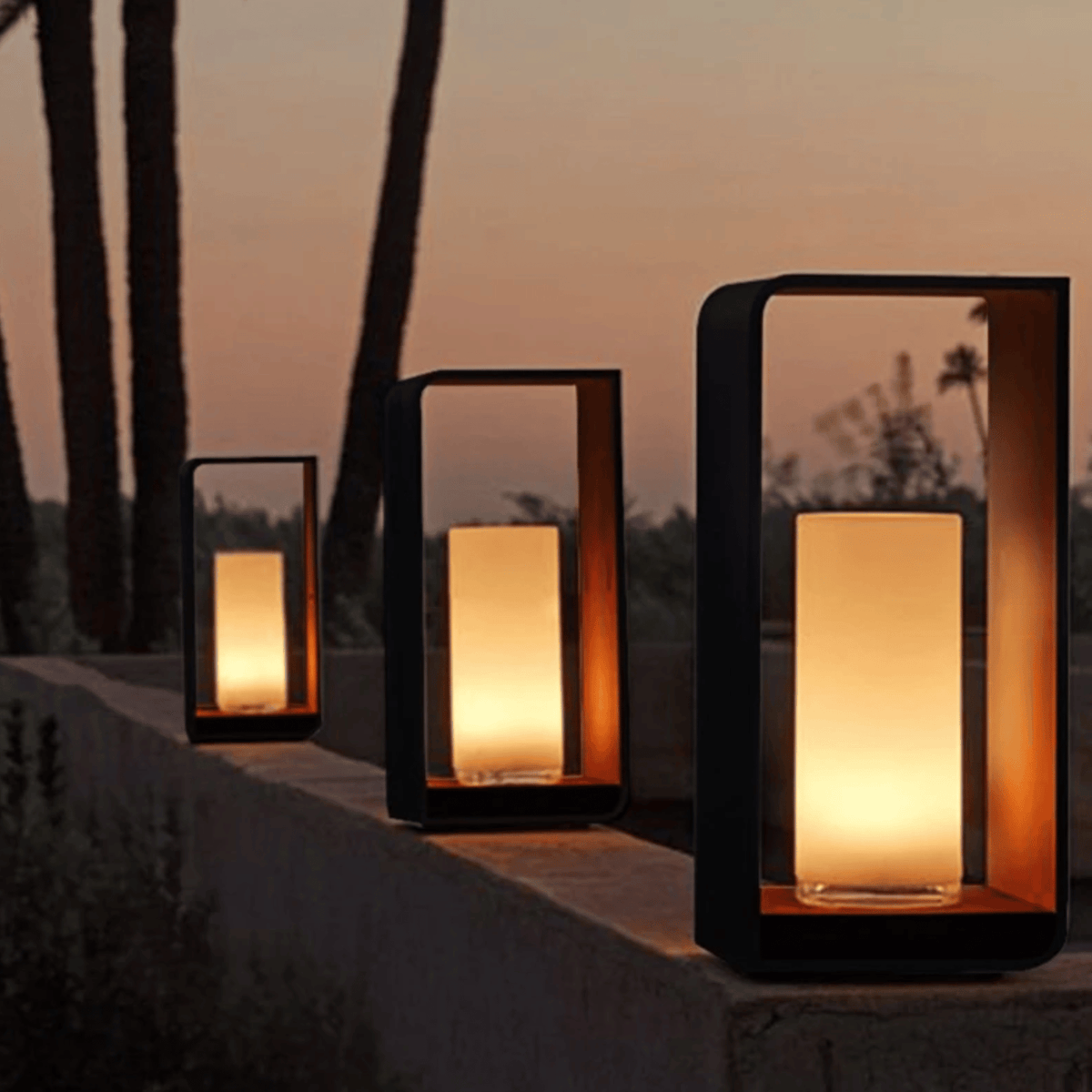 Outdoor Solar LED Bollard Lamp Modern Minimalist Garden Path Light