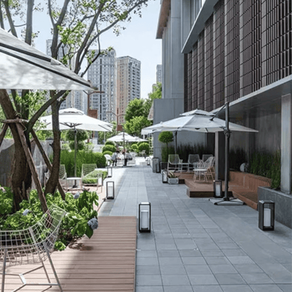 Outdoor Solar LED Bollard Lamp Modern Minimalist Garden Path Light