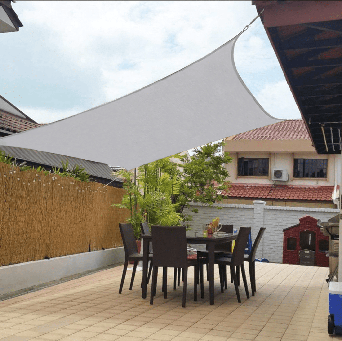 Outdoor Sun Shade Sail for Patio, Garden and Balcony with Mounting Kit