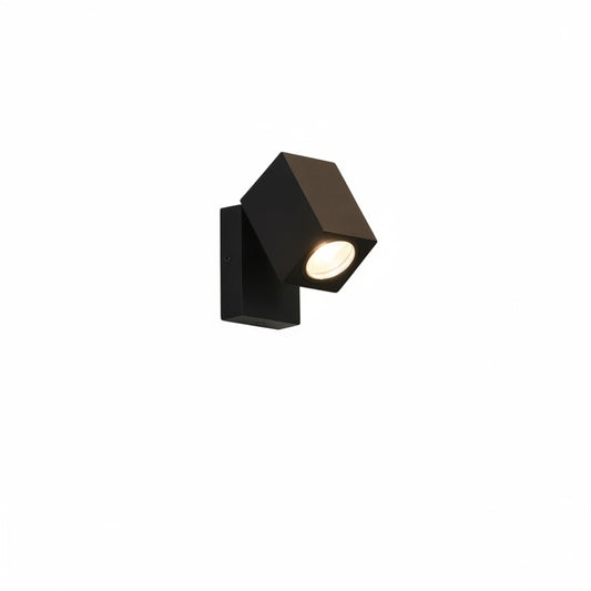 Outdoor Wall Lamp Industrial with Adjustable Cube Spotlight and Hardwired LED