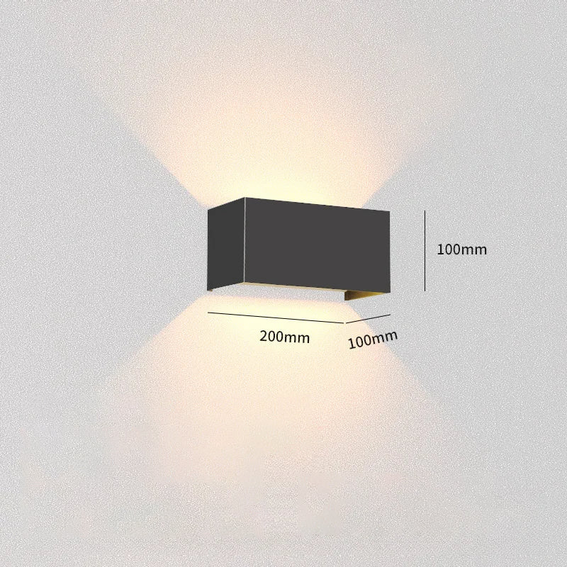 Outdoor Wall Lamp Minimalist LED Up Down Light for Indoor and Outdoor Use