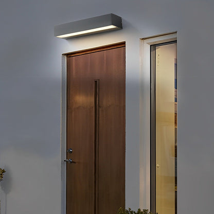 Outdoor Wall Lamp Modern Minimalist LED with Linear Light Strip for Facade and Patio