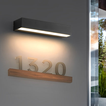 Outdoor Wall Lamp Modern Minimalist LED with Linear Light Strip for Facade and Patio
