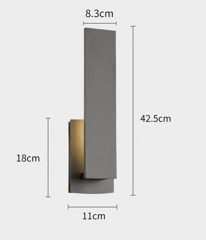 Outdoor Wall Lamp Modern Minimalist with Integrated LED and IP65 Rating