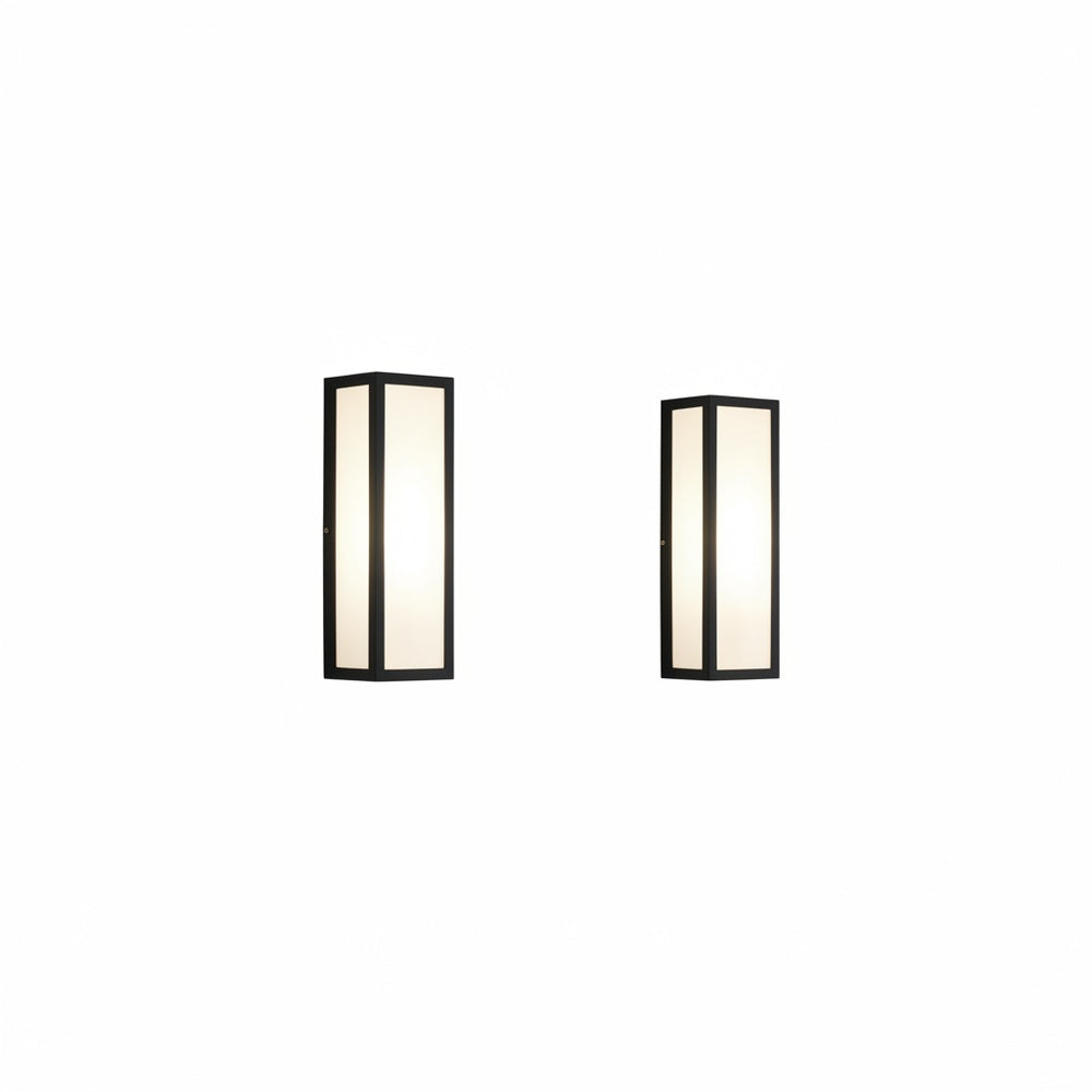 Outdoor Wall Lamp Modern Minimalist with Rectangular Frosted Panel and IP65 Rating