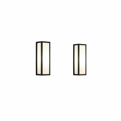 Outdoor Wall Lamp Modern Minimalist with Rectangular Frosted Panel and IP65 Rating