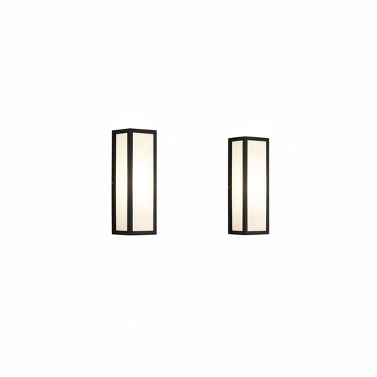 Outdoor Wall Lamp Modern Minimalist with Rectangular Frosted Panel and IP65 Rating