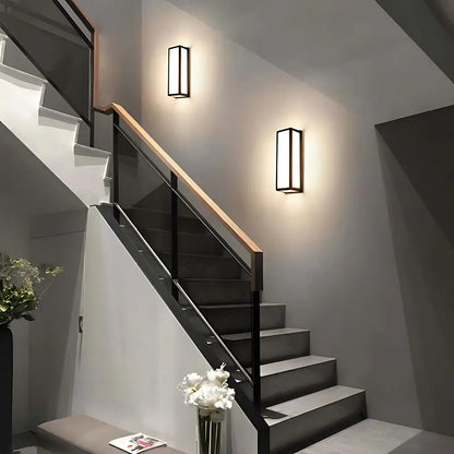Outdoor Wall Lamp Modern Minimalist with Rectangular Frosted Panel and IP65 Rating
