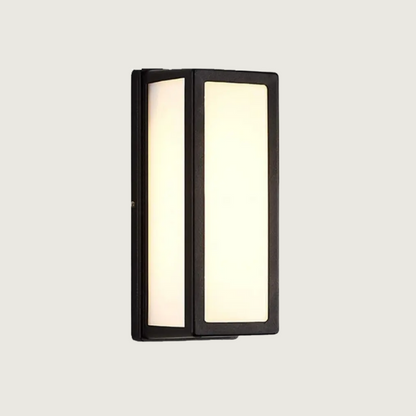 Outdoor Wall Lamp Modern Minimalist with Rectangular Frosted Panel and IP65 Rating