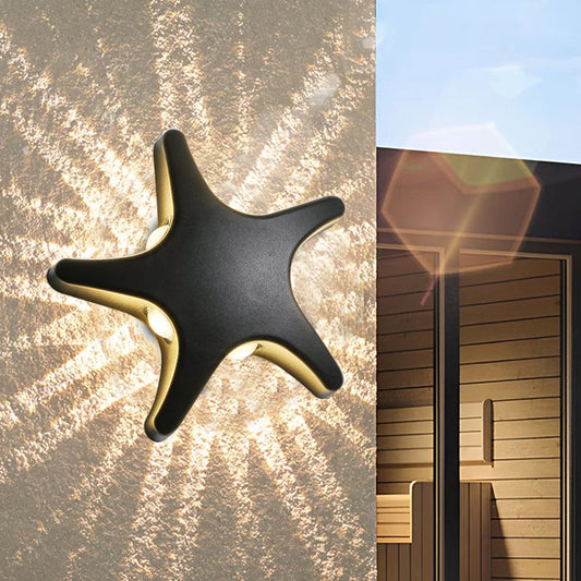 Outdoor Wall Lamp Modern Starfish LED Sconce for Garden and Entrance
