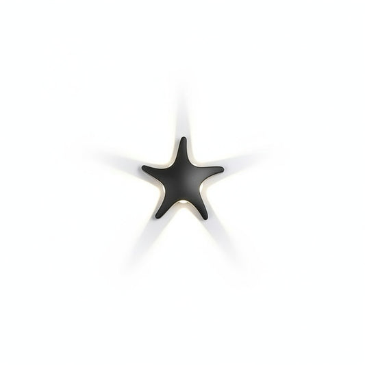 Outdoor Wall Lamp Modern Starfish Shape with Integrated LED for Patio and Garden