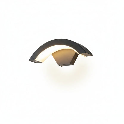 Outdoor Wall Lamp Modern with Arch LED Design for Exterior Use