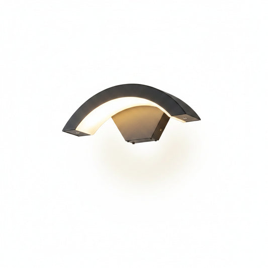 Outdoor Wall Lamp Modern with Arch LED Design for Exterior Use