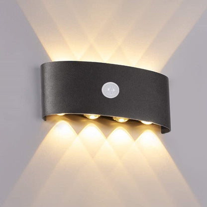Outdoor Wall Lamp Modern with Motion Sensor and Up Down LED Light