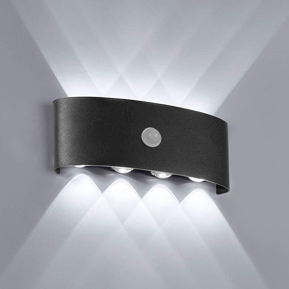 Outdoor Wall Lamp Modern with Motion Sensor and Up Down LED Light