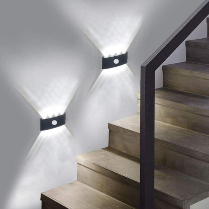 Outdoor Wall Lamp Modern with Motion Sensor and Up Down LED Light
