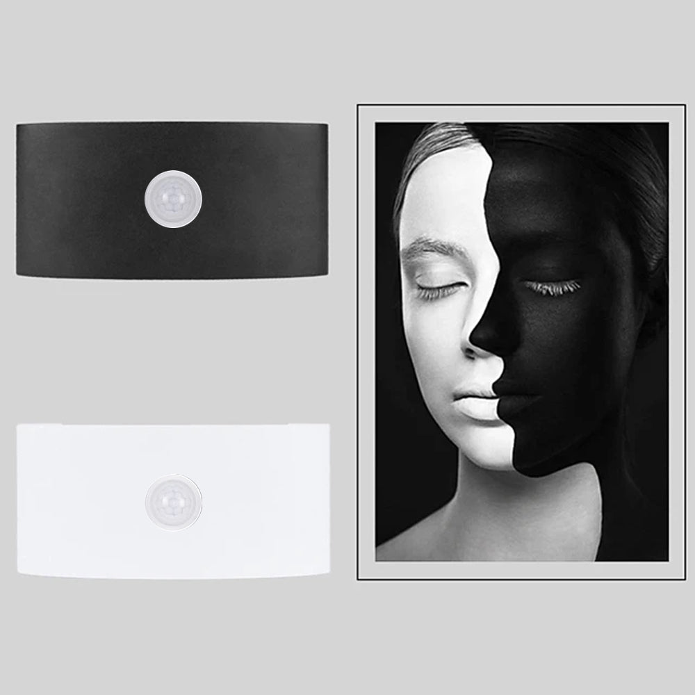 Outdoor Wall Lamp Modern with Motion Sensor and Up Down LED Light